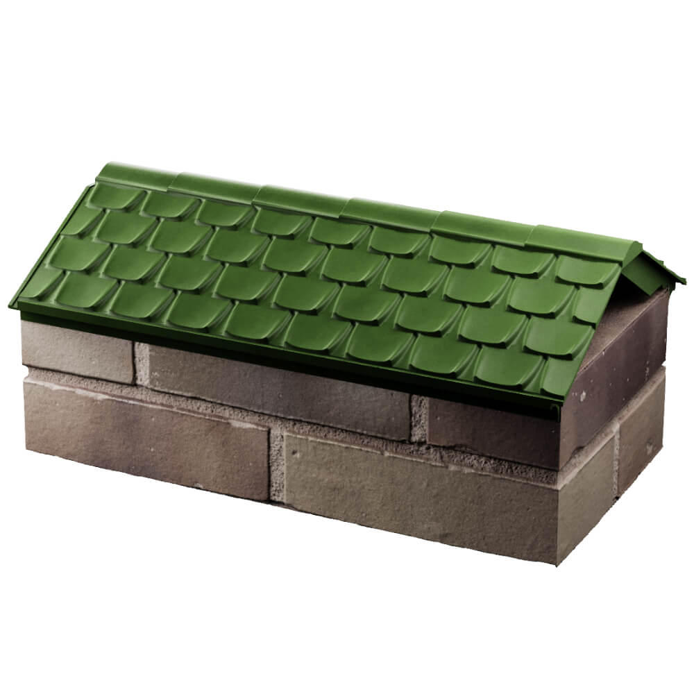 Парапет Zking Эльбрус Зеленый с посадкой на 1 кирпич (255мм)